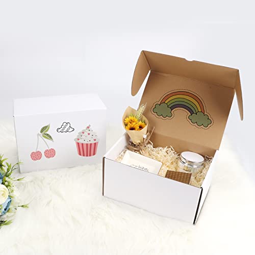 ZBEIVAN 10x7x5 White Shipping Boxes Set of 20, Corrugated Cardboard Mailer Boxes for Packaging Small Business Mailing Gifts - Thumbnail 7