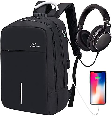 Travel Laptop Backpack, Business Anti Theft Slim Durable Laptops Backpack with USB Charging Port & Headphone interface, Water Resistant College School Office for Women & Men Fits Under 14 inch Laptop