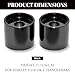 AC-MTORC 1 Inch Rise Handlebar Risers Extension for Harley Touring Softail Dyna 1-1/4 Inch or 1 Inch Handlebars Motorcycle Spacers (Black)