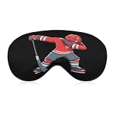 DeWoxkex Funny Boy Kid Ice Hockey Sleep Eye Mask Sleep Mask with Adjustable Strap Breathable Blindfold Blackout Eye Cover Eyeshade for Travel Nap Rest