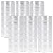 Beauticom 6 Pack(36 Pieces) 10G/10ML Empty Round Transparent Stackable Plastic Embellishment Bead Glitter Charm Craft Jars with Clear Lid