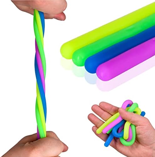 NUTTY TOYS Monkey Noodle Sensory Strings - Top Stocking Stuffers & Classroom/ Office ADHD Stress Relief Fidget Fine Motor Skills Learning for Toddler Best Kid Boy Girl Teen Idea 2022 thumbnail