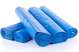 O&W Security Lot de 15 sacs poubelle de 120 l - Type 100 - 700 x 1100 mm - 80 microns - Extra résistants - Qualité supérieure - Bleu