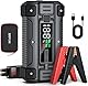 BRPOM Starthilfe Powerbank 6000A 12V (bis zu Allen Benzin und 8.5L Diesel) Auto Starthilfe mit LED-Taschenlampe, großen Bildschirm, Jumper Bildschirm, Autobatterie Booster für SUV Motorrad Rasenmäher