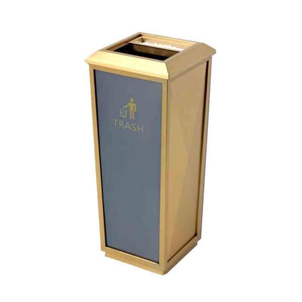 OWOHYG Ashtray Trash Can Ash Column Hotel Trash Can Lobby Vertical Stainless Steel Corridor Aisle Hotel Club Hall Outdoor Outdoor Ashtrays For Cigarettes.Gold
