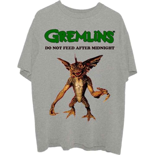 T-shirt Gremlins Stripe gris pour homme et fan de cinéma fantastique