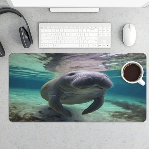 Cute Sea Animal Manatee Alfombrilla de Escritorio Grande miniatura 5