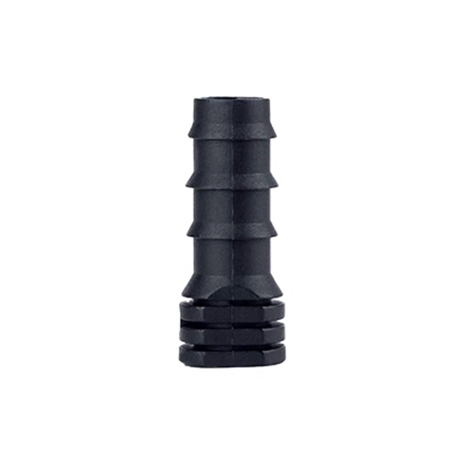 Junta de tubería de PE, conector de codo recto en T de 16mm, 20mm y 25mm, conector de manguera rociadora for riego de invernadero(End Plug,25mm,50 pieces)