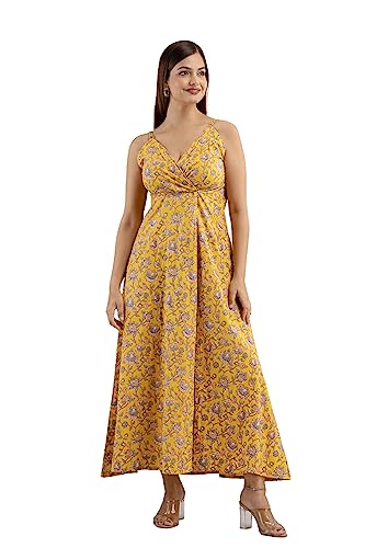 Image of DMP FASHION Women's Cottion Printed Classic Trendy Fashion Dress