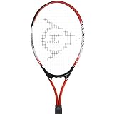  Dunlop niños Junior 25 raqueta de tenis raqueta Nitro equipo deportivo accesorio, color Rojo - rojo/negro, tamaño 19 pulgadas
