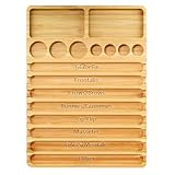 Aesthetic Practitioner Syringe Tray with Vials Holder, 3-in-1 Bamboo Syringe Organizer for Aestheticians