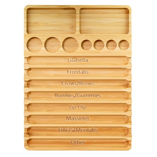 Aesthetic Practitioner Syringe Tray with Vials Holder, 3-in-1 Bamboo Syringe Organizer for Aestheticians