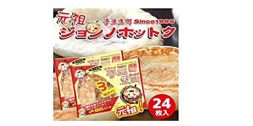 冷凍 元祖 ジョンノ ホットク 日本産手作りホットク「110g×3枚入」×アンコ4個セット+ハチミツ4個セット お得ビックサイズ ■ホットク ミックス もちもち、香ばし、韓国のおやつを家で簡単にできる/新大久保//ホトック/ハットグ/簡単作り/コリアタウン