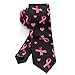 MZERSE Ties for Men Boys Wedding Dance Prom, Fashion Skinny Neck Tie Breast Cancer Awareness Ribbons Love Heart Black