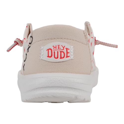 Image of HEYDUDE Kids Wendy Heart (Little Kid /Big Kid) - Shoes for Kids - Textile Upper Lining Insole and Outsole