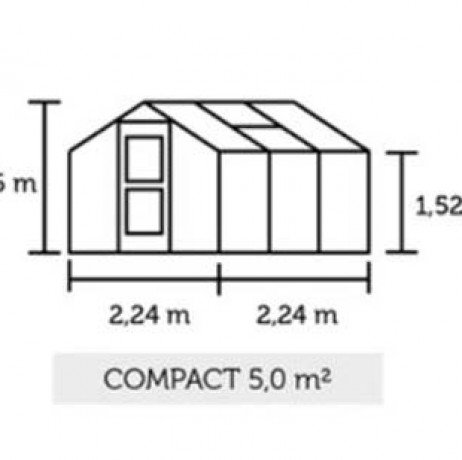 Serre polycarbonate Compact 5m² F09554Anthracite – Image 6