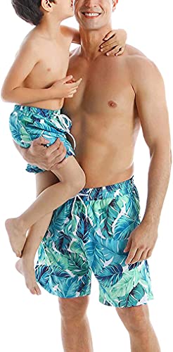 Family Matching Swimsuit Father and Son Floral Print Beachwear Swimwear Sets Daddy and Me Swimming Pants2