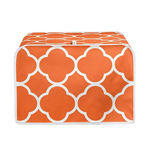 Salabomia 2 Slice Toaster Covers For Kitchen, Morocco Graphic Small Bread Maker Cover Washable Durable Bread Toaster Cover Dust Greasy Protection, Decorative And Anti-Scratch, Orange #TOP14