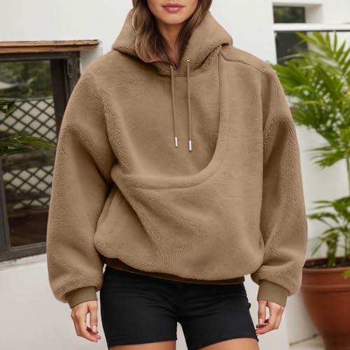 Kapuzenpullover Damen Mit Katzentasche Oversize Hoodie Haustier Carrier Sweatshirt Pullover Große Tasche Mit Reißverschluss Winter Kapuzenpulli Katzenpulli Langarmshirt Pet Katzen Hund Schwarz Xxxl L