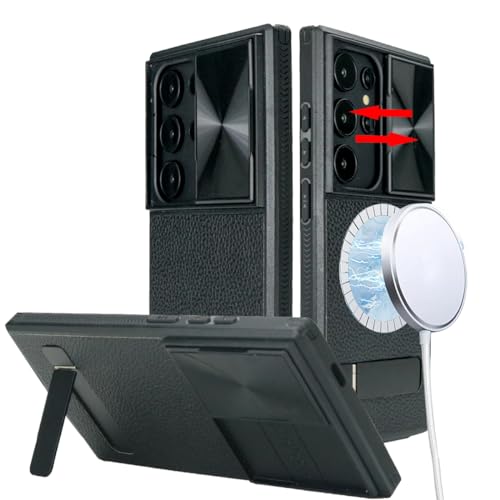 teroxa Capa para Samsung Galaxy S24 Ultra com suporte para lente de câmera proteção de privacidade à