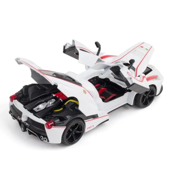 Image of VARIYA ENTERPRISE Exclusive Alloy Metal Pull Back Die-Cast Car Diecast Metal Pullback Toy Car with Openable 6 Doors,Light Music Boys Gifts Toys (1:32 Ferrari FXXK - Multicolor)