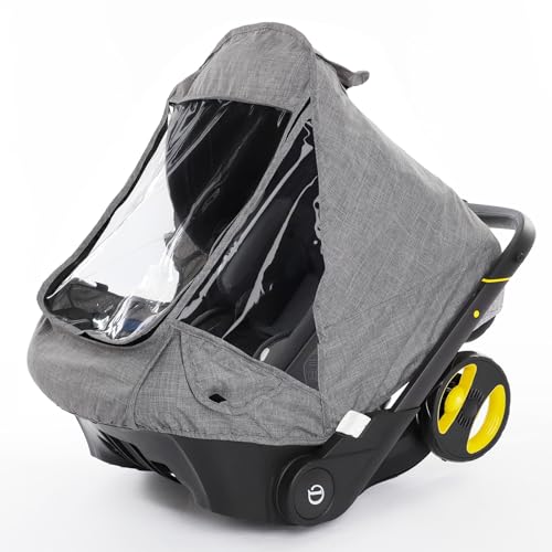 Image of Car Seat Rain Cover,Food Grade EVA,Universal Car Seat Rain,Waterproof, Windproof Protection,Protect from Dust Snow,Rain Cover Features Quick-Access Zipper Door and Side Ventilation(Grey)