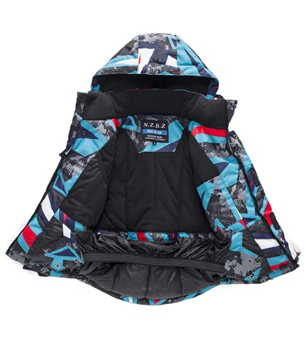 WOWULOVELY Big Boy's 2-Piece Colorblock Snow Pants and Jacket Snowsuit Ski Suit4