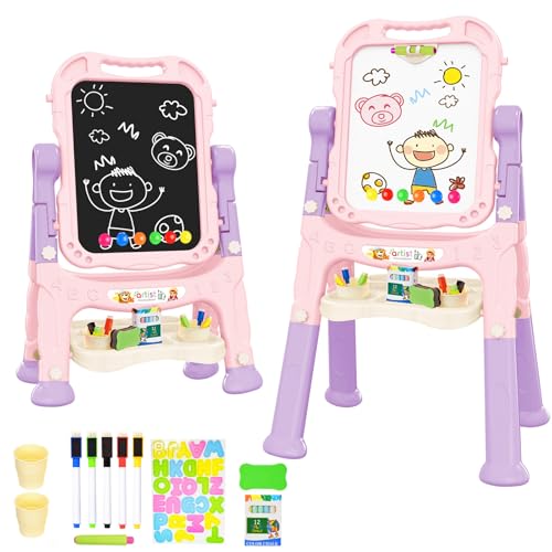Amagoing Easel for Kids, Adjustable Standing Art Easel for...