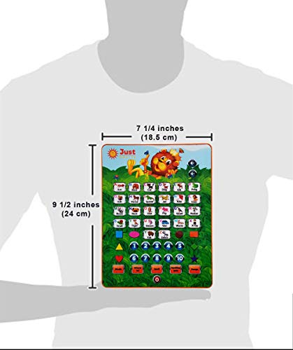 Just Smarty ABC Tablet Interactive Educational Toy for 3 Year Olds and Up | Toddler Learning Toys and Word Games for Development | Fun Activities, Numbers, Spell and Music on Pretend Kid Tablet