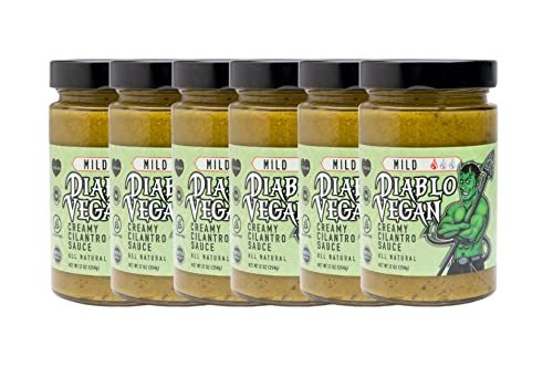 Diablo Vegan Mild Salsa, All Natural Creamy Cilantro Sauce, 12.5