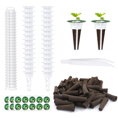 BOXOB 121 Hydroponic Seed Pod Kit 30 Grow Sponges 30 Seed Baskets 30 Grow Domes 30 Plant Labels 1 Tweezers Growing Anything Indoor Garden System Accessories