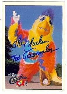 Ted Giannoulas autographed baseball card (The San Diego Chicken) inscribed"The Chicken" 1984 Donruss #651