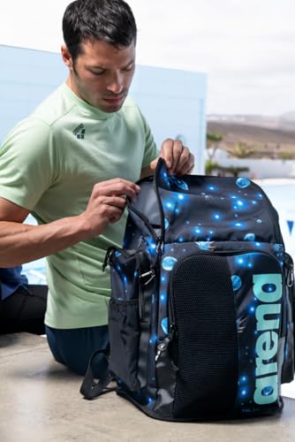 Image of ARENA Spiky III Backpack 45 Swimming Athlete Sports Gym Rucksack Large Training Gear Equipment Swim Bag for Men and Women, 45 Liters, Aqua