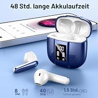 Nerunsa Bluetooth Kopfhörer, Kopfhörer Kabellos Bluetooth, 50 Std Spielzeit In Ear Kopfhörer mit 4 ENC Noise Cancelling Mics, IP7 Wasserdicht Kabellose Kopfhörer – Ansicht 4