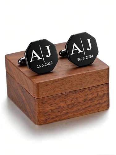 Gemelos personalizados para hombre PiercingJ con monograma miniatura 2