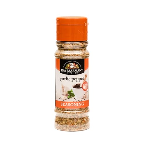 Ina Paarman | Garlic Pepper Seasoning | 200ml | Award Winning | All Purpose | Pairs with Meat, Veg, Salads, Sauces, Stews | Natural Ingredients | Cooking | Spice | Garlic Pepper Seasoning