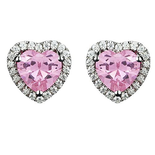 Navachi Pendientes De Tuerca De Plata De Ley 925, Chapados En Oro Blanco De 18 Quilates, 4,5 Quilates, Rubí Y Esmeralda, Piedra Cristal, Cuarzo Rosa Creado Navachi Pendientes De Tuerca De Plata De Ley 925, Chapados En Oro Blanco De 18 Quilates, 4,5 Quilates, Rubí Y Esmeralda, Piedra Cristal, Cuarzo Rosa Creado