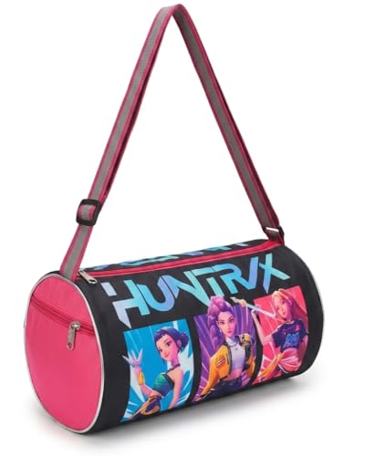 Image of Stylbase Kids Duffle Travel Bag | Durable Lightweight Polyester Sports & Gym Kids Luggage Carry Bag for Boys & Girls | Travelling Bag for Swimming, Dance, School & Weekend Trips (K-pop, 18)