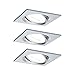 Produktbild Paulmann Einbauleuchte LED Coin Nova eckig 6,5W Alu 3er-Set schwenkbar 3-Stufen-Dimmbar IP23 sprühwassergeschützt