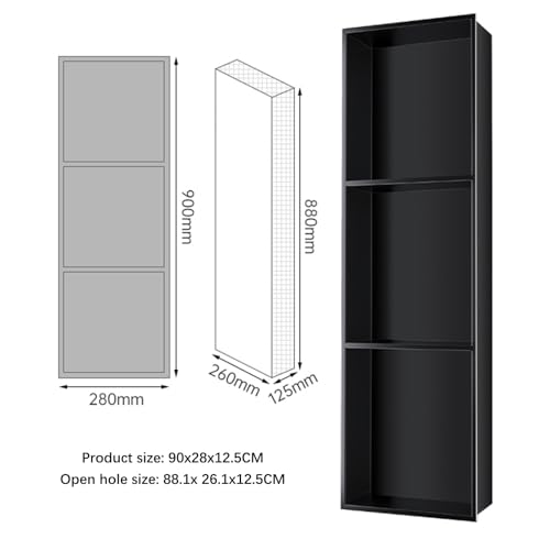 Niche murale de douche noire pour organiser vos produits de toilette avec élégance - 4