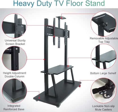 Soporte móvil para TV ajustable en altura miniatura 3