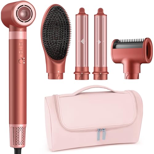Fer à air chaud 5 en 1 et brosse pour un brushing rapide sans frisottis