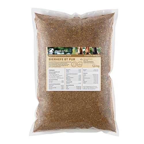 Makana Bierhefe BT (Biertreber) PUR für Pferde, 1,5 kg Beutel Makana Bierhefe BT (Biertreber) PUR für Pferde, 1,5 kg Beutel