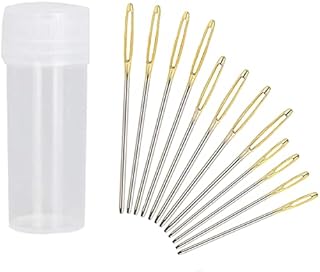NITAIUN 60 Pcs Cross Stitch Large Eye Blunt Needles Embroidery Hand Needles Hand Sewing Stainless Steel Yarn Knitting Needles Sewing Big Eye Darning Needles 3 Sizes 1.57'' 1.46'' 1.34'' (about 60 pcs)