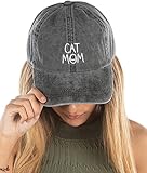 Dad Hat Unconstructed Vintage Washed Low Profile Cap - Cat Mom