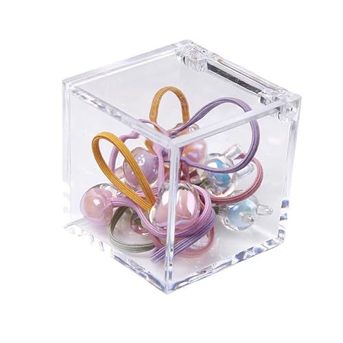 KissYou Acrylic Box with Lid Square Cube Box, 2.36x2.36x2.36 Inch