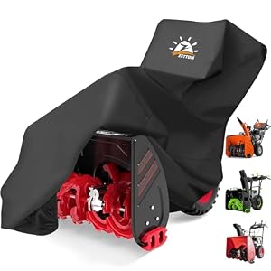 Zettum Snow Blower Cover – 600D Snowblower Covers Waterproof Heavy Duty, Outdoor Snow Thrower Cover Universal Fit for EGO, Honda, Ryobi, Cub Cadet, Ariens, Troy Bilt, Snow Joe, Toro and PowerSmart