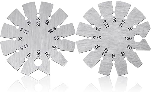 2 Pcs Stainless Steel Axe Bevel Angle Finder, 15-120 Degree Gauge
