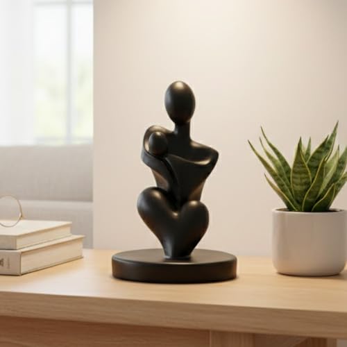 Image of Saugat Traders Mother Child Statue Showpiece for Home Decor Office Table Decoration - Baby Shower for Mom, to Be Mom Handcrafted Figurine Mother Baby Showpiece