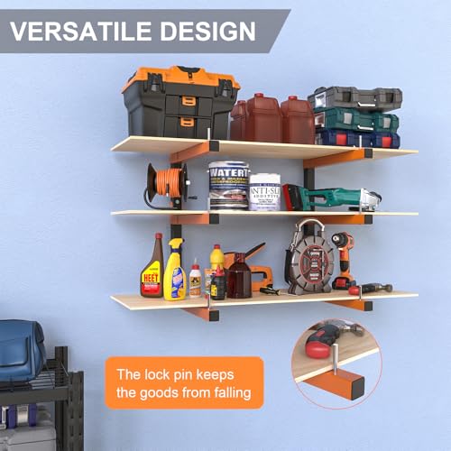 Olgsibb Lumber Storage Rack,Upgrade Folding Lumber Rack Wall Mount, Heavy Duty Metal 9 Level Wood Storage Rack for Garage by Olgsibb - Image 5